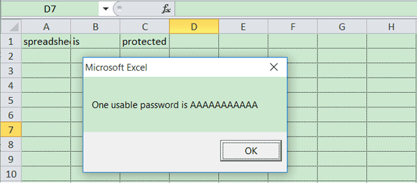 unprotect excel password sheet